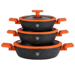 BATERIA DE 6 PIEZAS SWISS SILVER® (NEGRA)