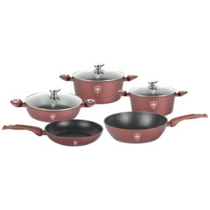 BATERIA DE 10 PIEZAS SWISS SILVER® INTERIOR NEGRO