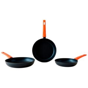 Juego de Sartenes Profesionales FACMM2 – Kit de 3 Piezas con Turbo Inducción