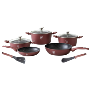 Batería de Cocina Profesional SSBATION – Set de 10 Piezas con Turbo Inducción